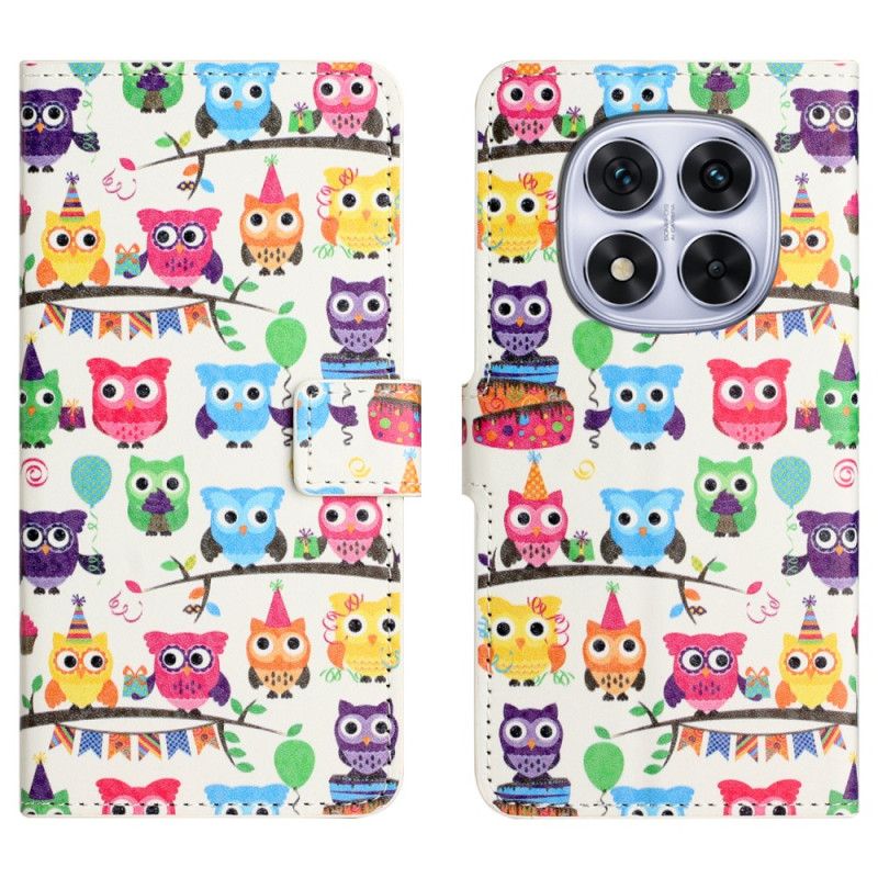 Lederhüllen Xiaomi Redmi Note 15 Pro Plus 5g Handyhülle Eulenmuster