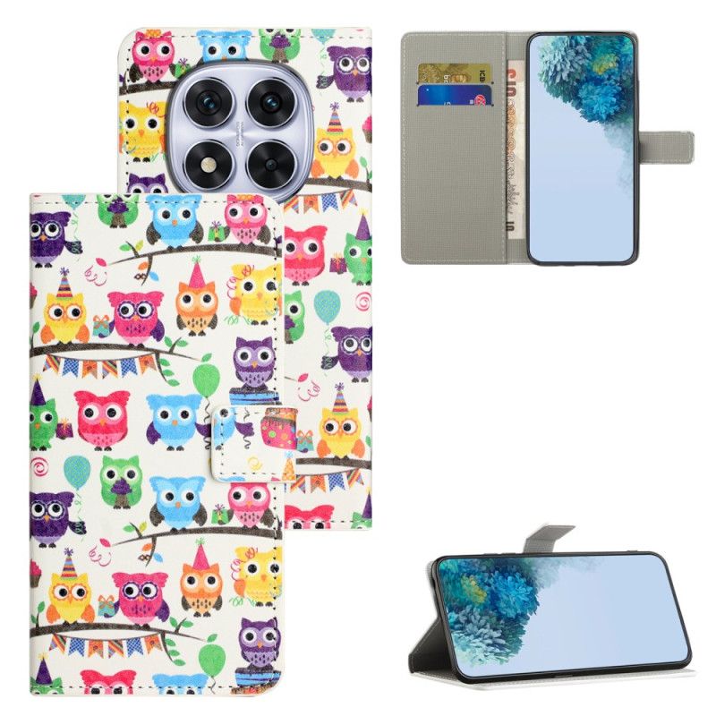 Lederhüllen Xiaomi Redmi Note 15 Pro Plus 5g Handyhülle Eulenmuster