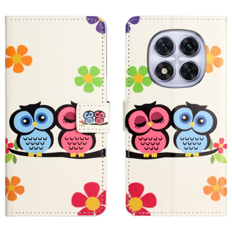 Lederhüllen Xiaomi Redmi Note 15 Pro Plus 5g Handyhülle Eulenpaar