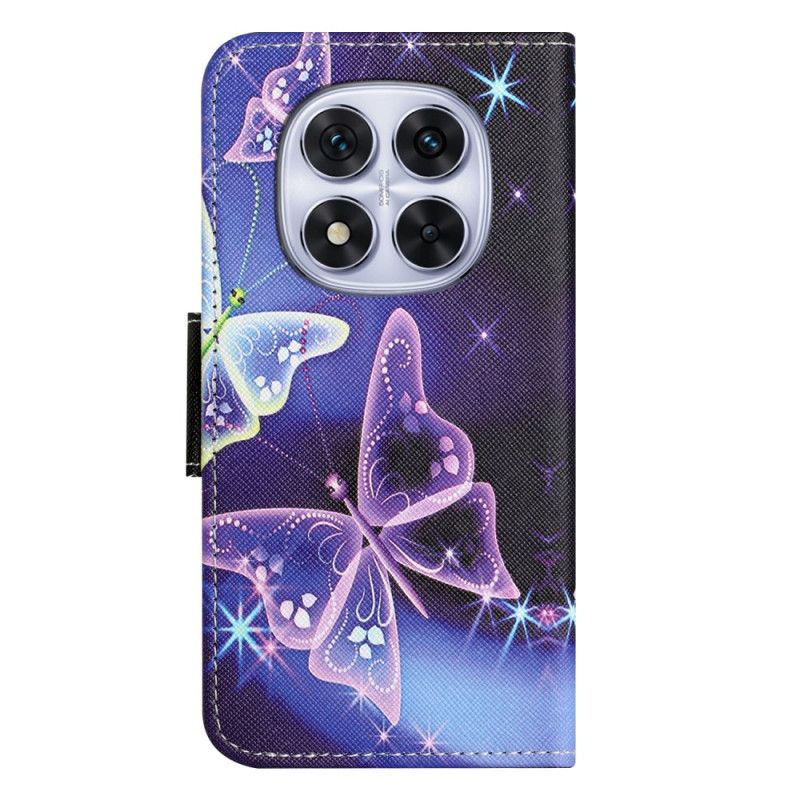 Lederhüllen Xiaomi Redmi Note 15 Pro Plus 5g Handyhülle Funkelnde Schmetterlinge