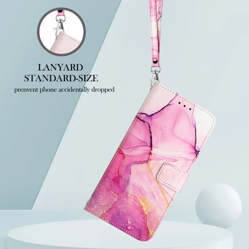 Lederhüllen Xiaomi Redmi Note 15 Pro Plus 5g Handyhülle Marmor Mit Riemen