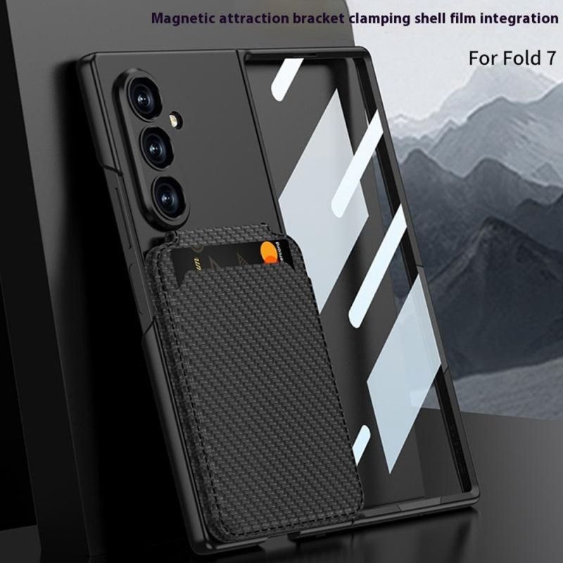Cover Samsung Galaxy Z Fold 7 Aftagelig Kortholder Og Integreret Stativ