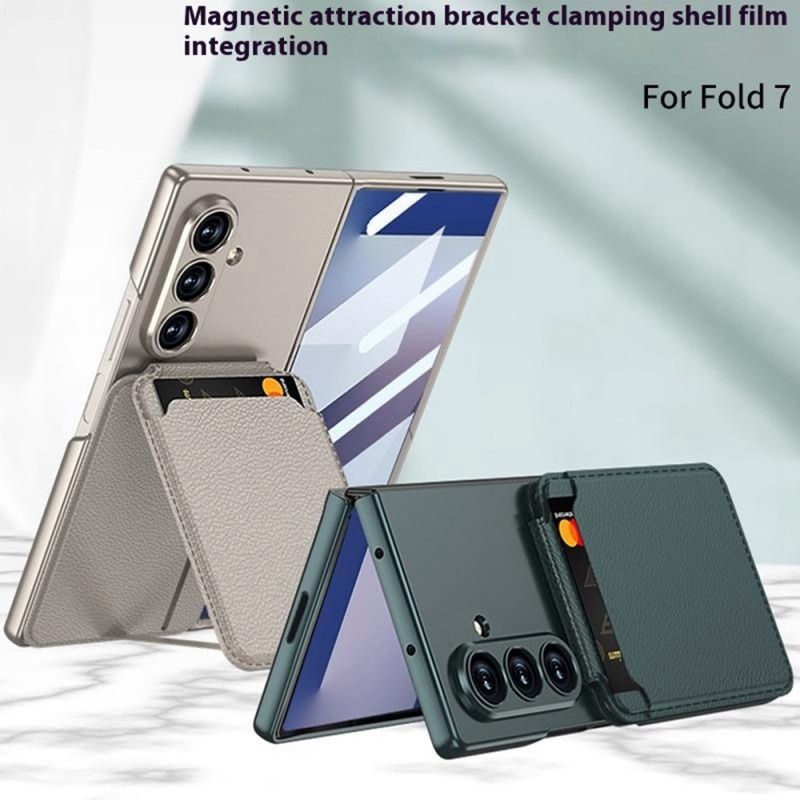 Cover Samsung Galaxy Z Fold 7 Aftagelig Kortholder Og Integreret Stativ