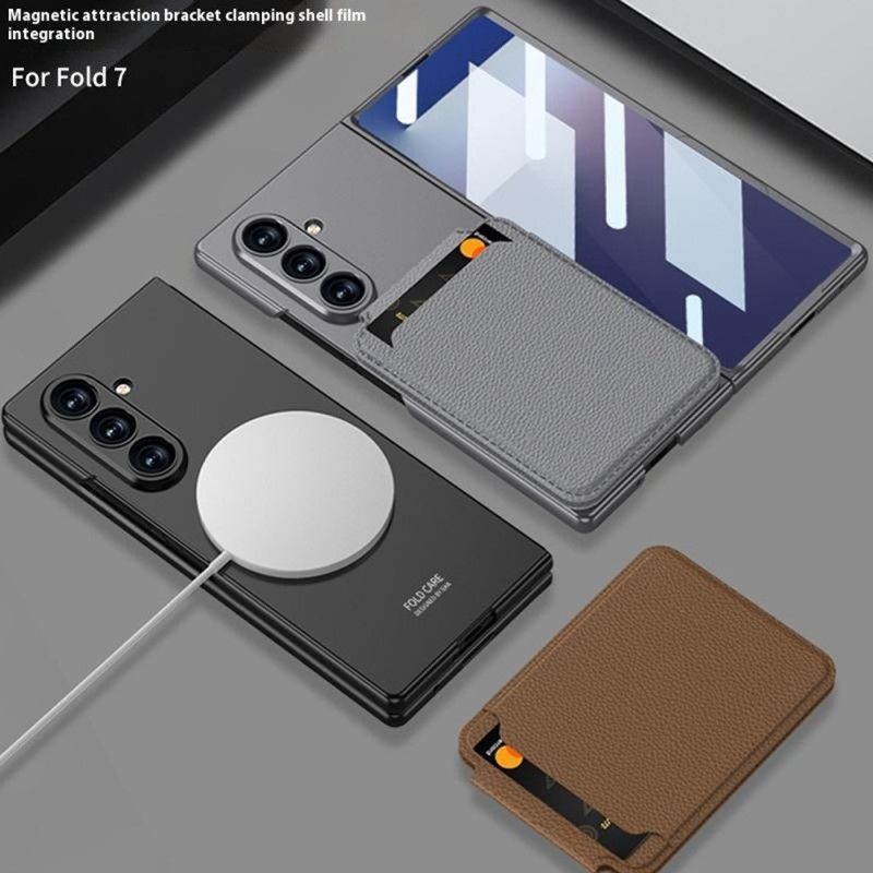 Cover Samsung Galaxy Z Fold 7 Aftagelig Kortholder Og Integreret Stativ