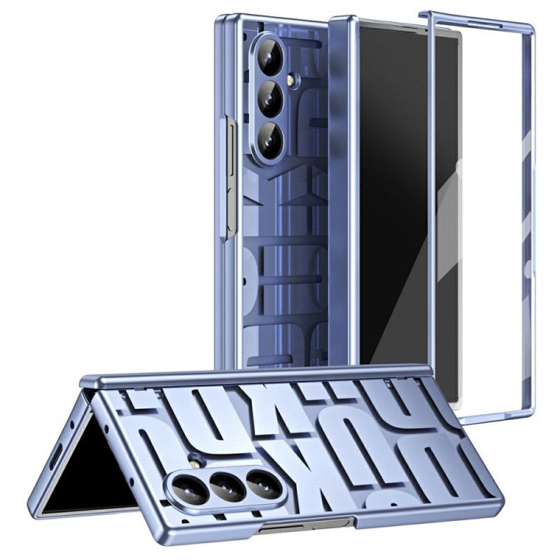 Cover Samsung Galaxy Z Fold 7 Bogstavdesign Med Skærmbeskytter I Hærdet Glas