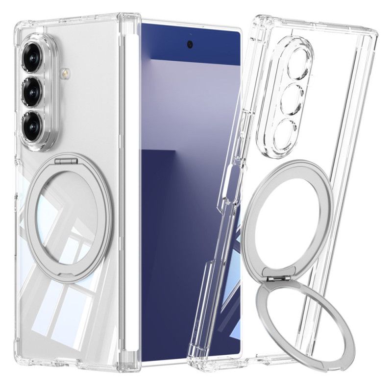 Cover Samsung Galaxy Z Fold 7 Gennemsigtigt Magnetisk Hængsel Med Stativ