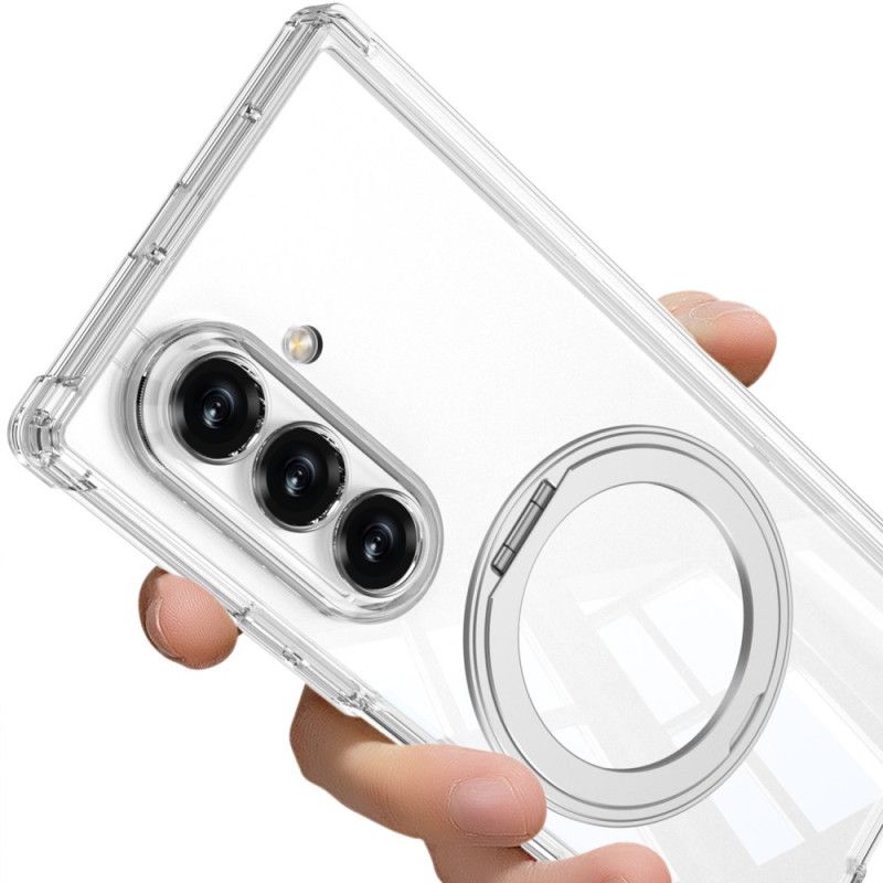 Cover Samsung Galaxy Z Fold 7 Gennemsigtigt Magnetisk Hængsel Med Stativ