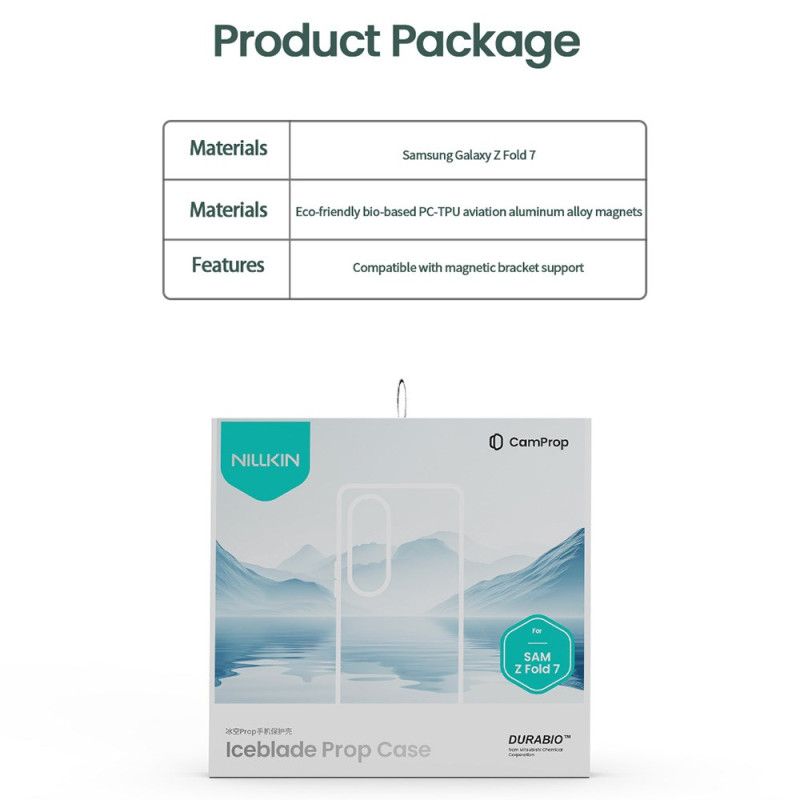 Cover Samsung Galaxy Z Fold 7 Iceblade Prop-serie Med Montering Og Objektivramme