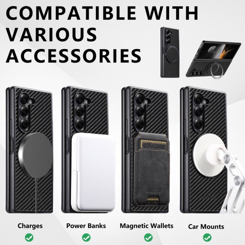 Cover Samsung Galaxy Z Fold 7 Magnetisk Hængsel Med Suteni-ringholder