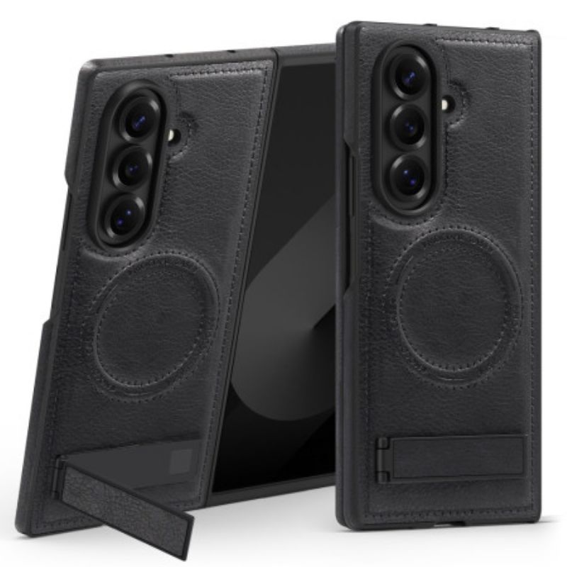 Cover Samsung Galaxy Z Fold 7 Magsafe Lædereffekt Og Stativ