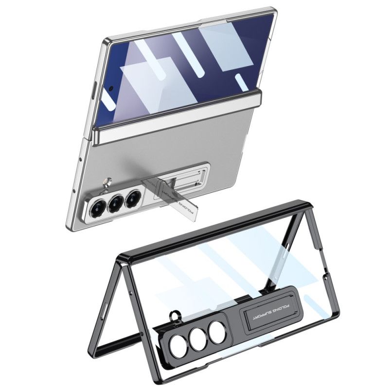 Cover Samsung Galaxy Z Fold 7 Telefon Etui Hængselbeskyttelse Og Indbygget Stativ