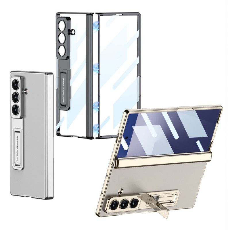 Cover Samsung Galaxy Z Fold 7 Telefon Etui Hængselbeskyttelse Og Indbygget Stativ