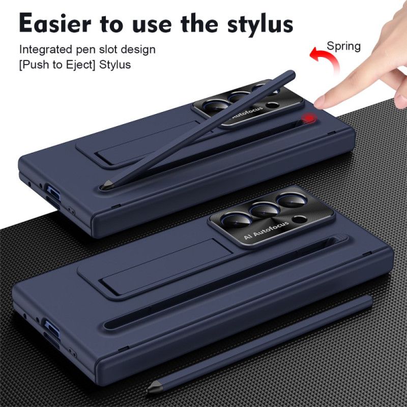 Cover Samsung Galaxy Z Fold 7 Telefon Etui Klassisk Stativ Og Stylus