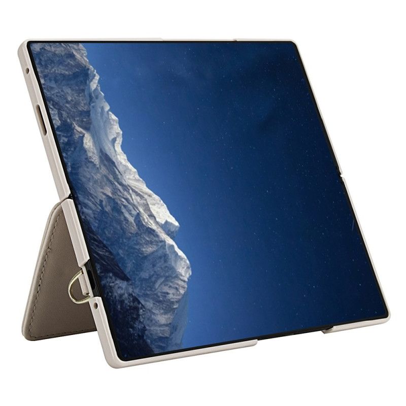 Cover Samsung Galaxy Z Fold 7 Telefon Etui Kortholder Og Stativ Med 3d-blomstermotiv