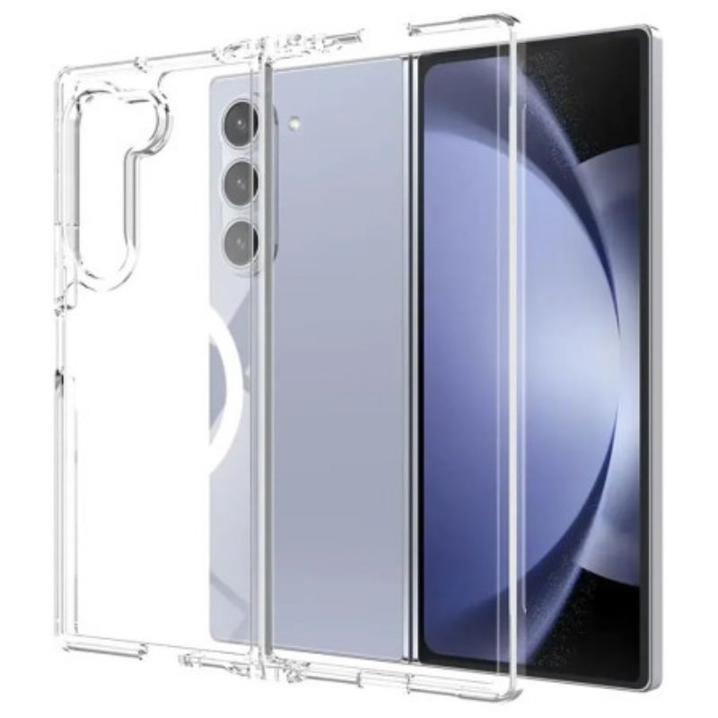 Cover Samsung Galaxy Z Fold 7 Telefon Etui Magsafe Kompatibel Gennemsigtig