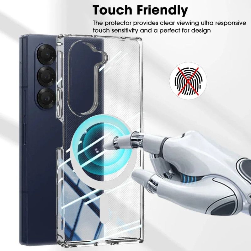 Cover Samsung Galaxy Z Fold 7 Telefon Etui Magsafe Kompatibel Gennemsigtig
