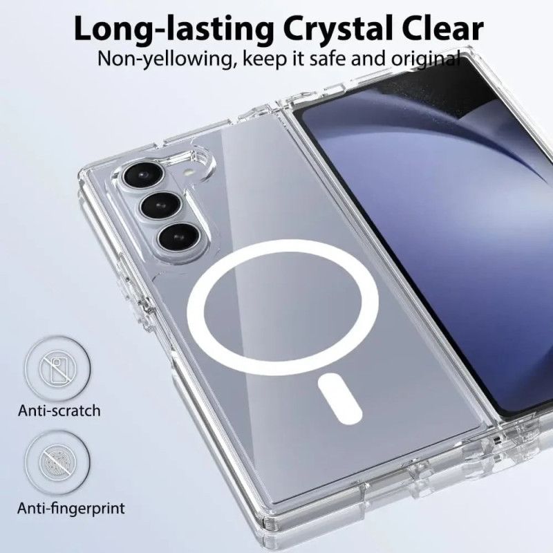 Cover Samsung Galaxy Z Fold 7 Telefon Etui Magsafe Kompatibel Gennemsigtig
