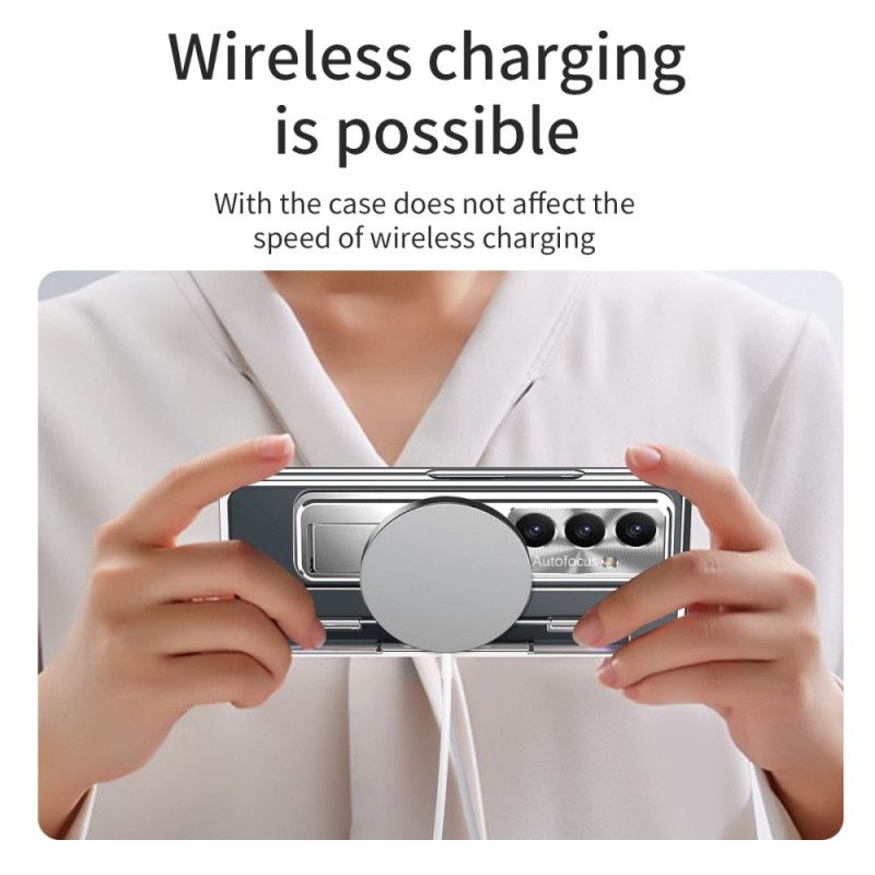 Cover Samsung Galaxy Z Fold 7 Telefon Etui Magsafe-kompatibel Med Stativ Og Skærmbeskytter