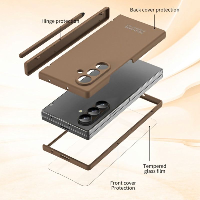 Cover Samsung Galaxy Z Fold 7 Telefon Etui Simpelt Design Med Skærmbeskytter