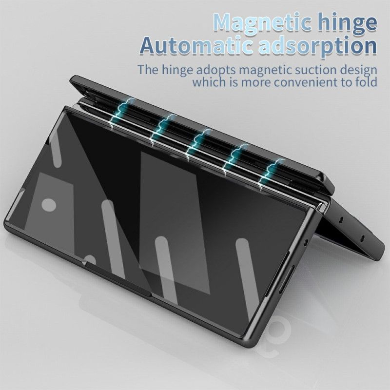 Cover Samsung Galaxy Z Fold 7 Telefon Etui Skærmbeskytter I Hærdet Glas Og Stylusholder