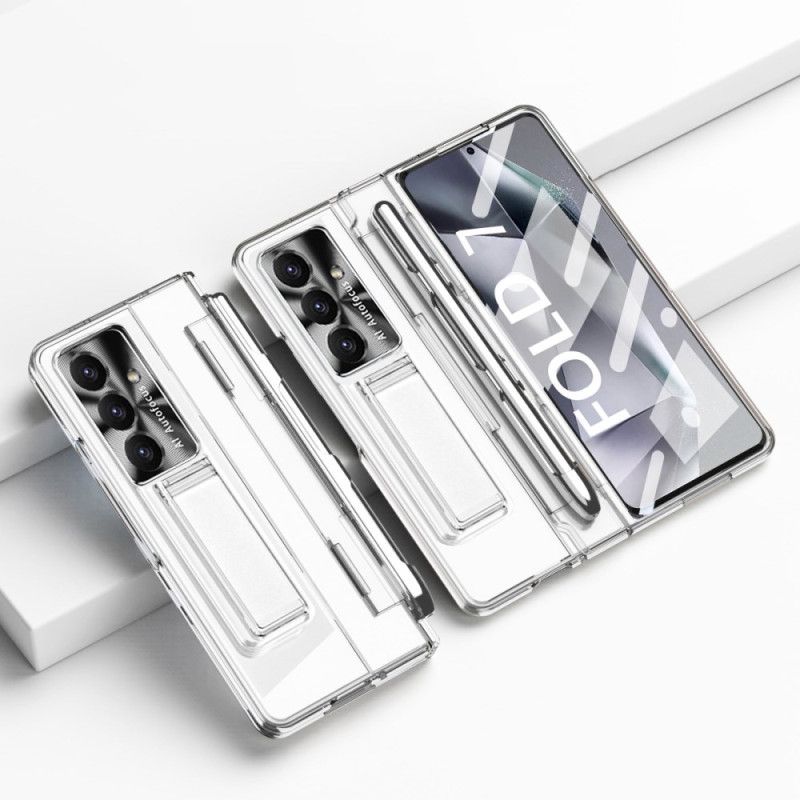 Cover Samsung Galaxy Z Fold 7 Telefon Etui Stativ Og Skærmbeskytter