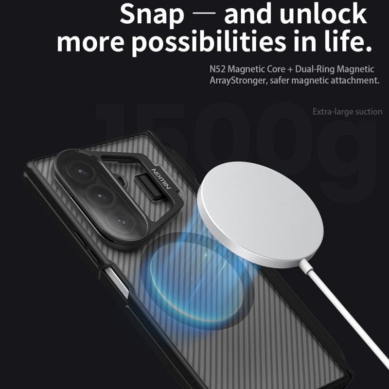 Cover Til Samsung Galaxy Z Fold 7 Camshield Prop Magnetisk Gennemsigtig Serie Nillkin