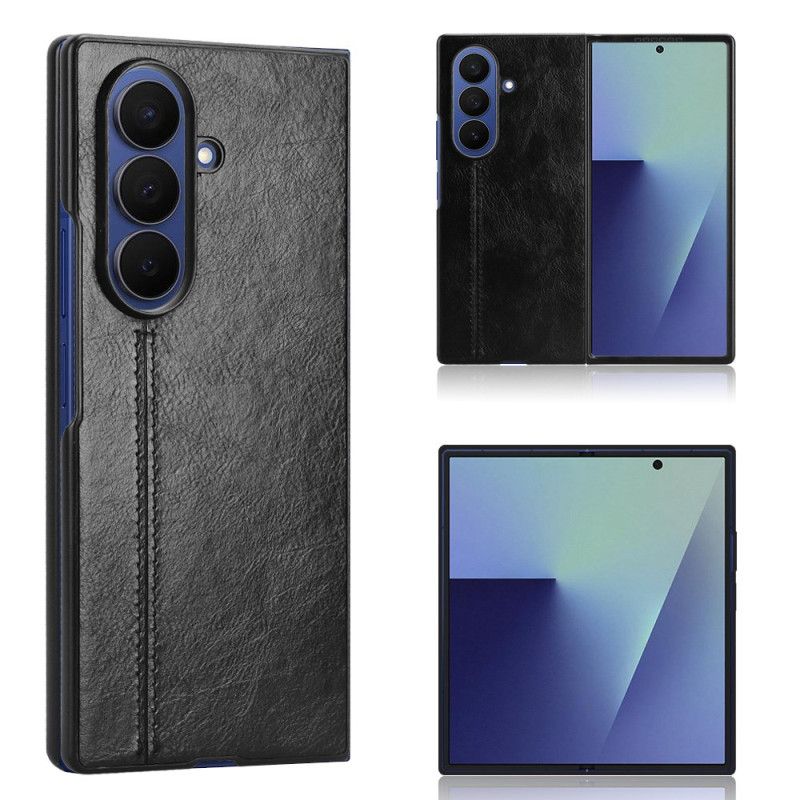 Cover Til Samsung Galaxy Z Fold 7 Couture Med Lædereffekt