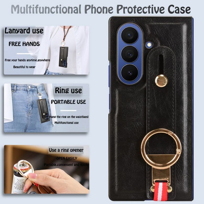 Cover Til Samsung Galaxy Z Fold 7 Håndledsrem Og Stativ