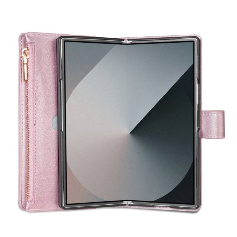 Flip Cover Samsung Galaxy Z Fold 7 Polstret Med Skulderrem Og Snor