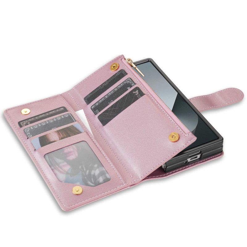 Flip Cover Samsung Galaxy Z Fold 7 Polstret Med Skulderrem Og Snor