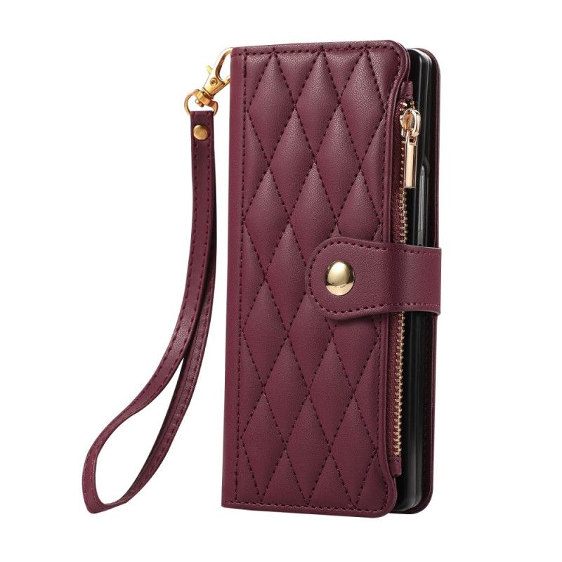 Flip Cover Samsung Galaxy Z Fold 7 Quiltet Med Rem