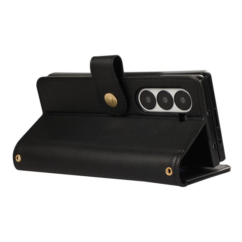 Flip Cover Samsung Galaxy Z Fold 7 Quiltet Med Rem