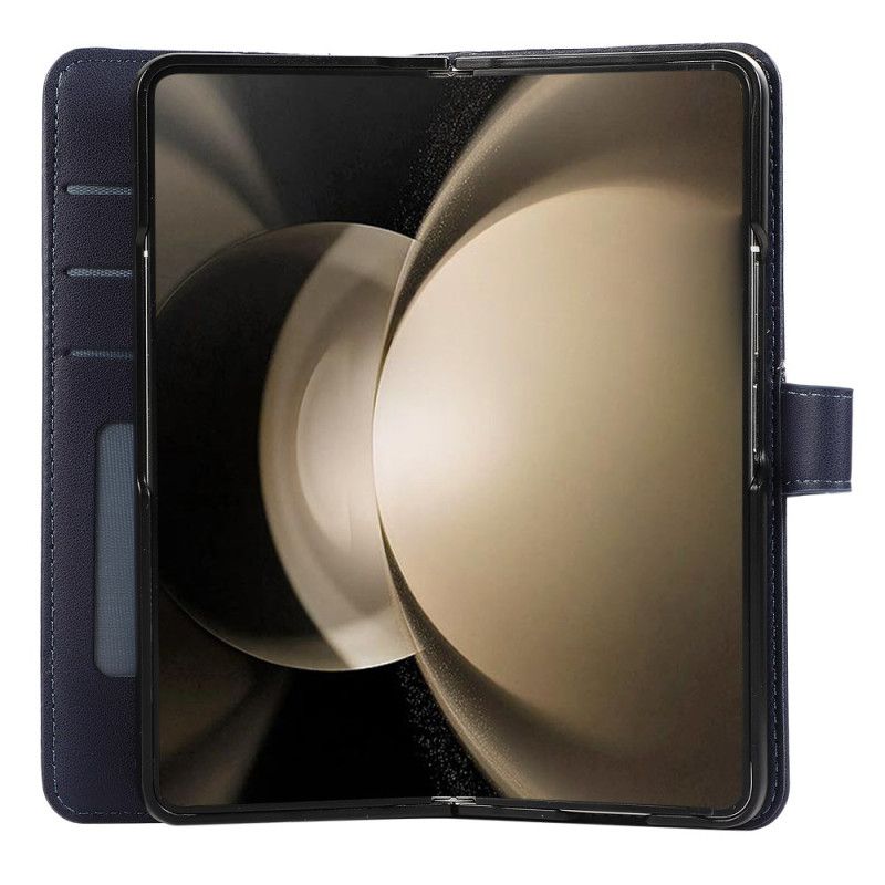 Flip Cover Til Samsung Galaxy Z Fold 7 Præget Mønster Med Rem