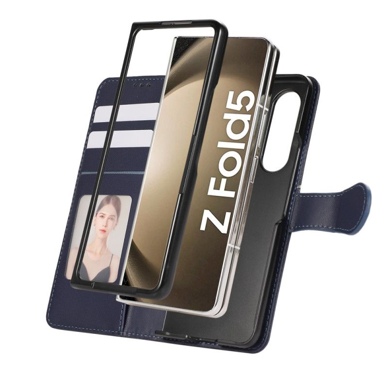 Flip Cover Til Samsung Galaxy Z Fold 7 Præget Mønster Med Rem