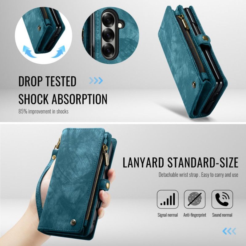 Læder Cover Samsung Galaxy Z Fold 7 Telefon Etui Aftagelig Caseme-pung
