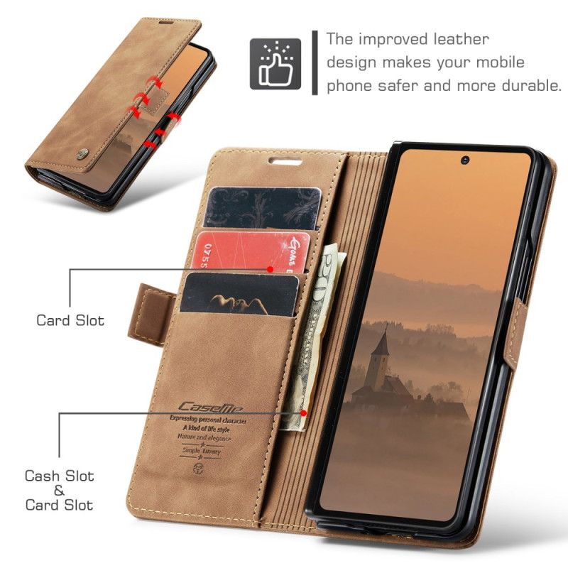Læder Cover Samsung Galaxy Z Fold 7 Telefon Etui Caseme