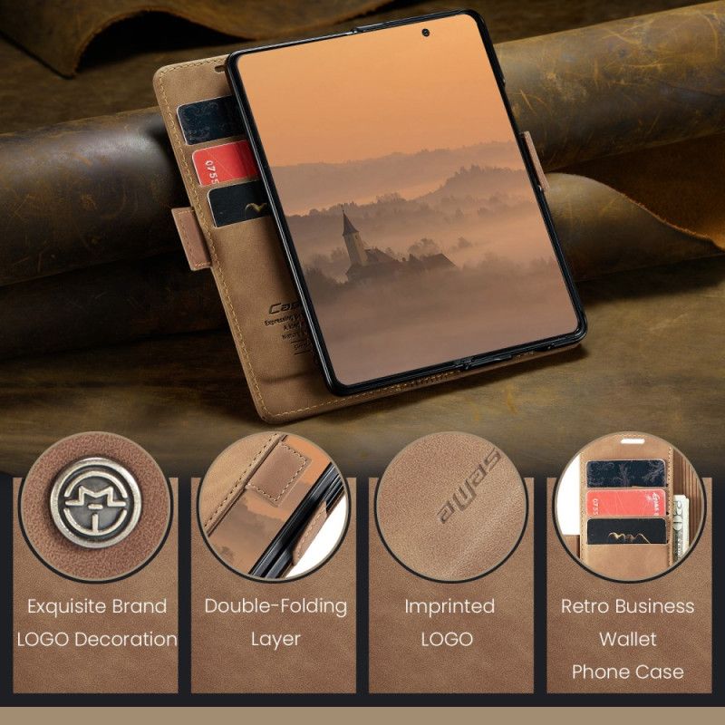 Læder Cover Samsung Galaxy Z Fold 7 Telefon Etui Caseme