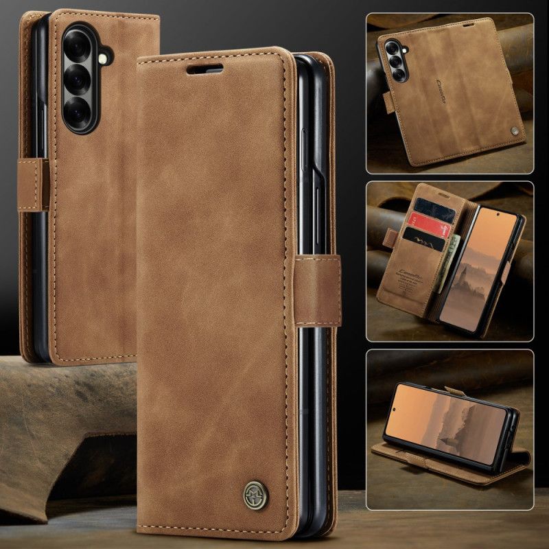 Læder Cover Samsung Galaxy Z Fold 7 Telefon Etui Caseme