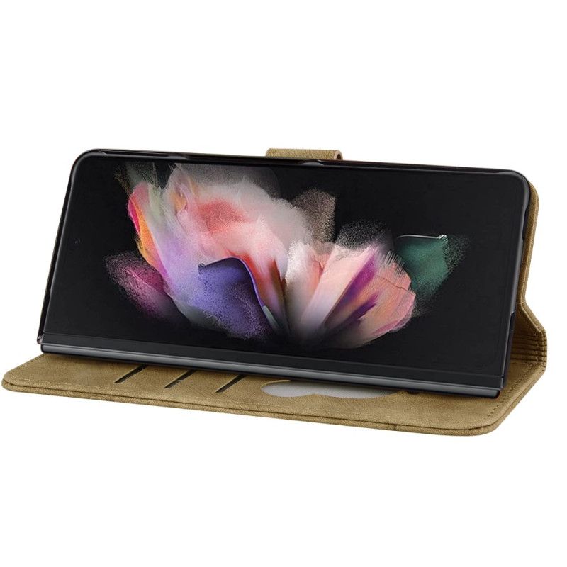 Læder Cover Samsung Galaxy Z Fold 7 Telefon Etui Kattemotiv