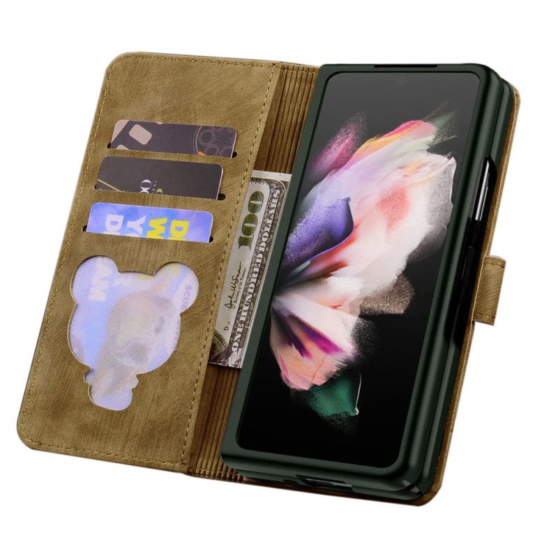 Læder Cover Samsung Galaxy Z Fold 7 Telefon Etui Kattemotiv