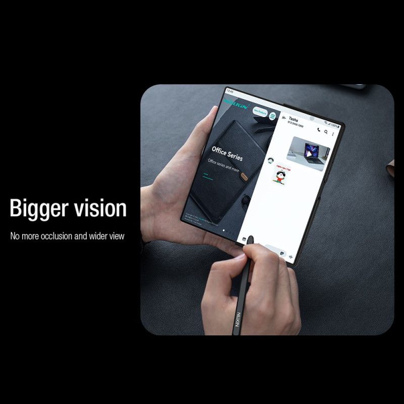 Læder Cover Samsung Galaxy Z Fold 7 Telefon Etui Qin Pro Serie Nillkin