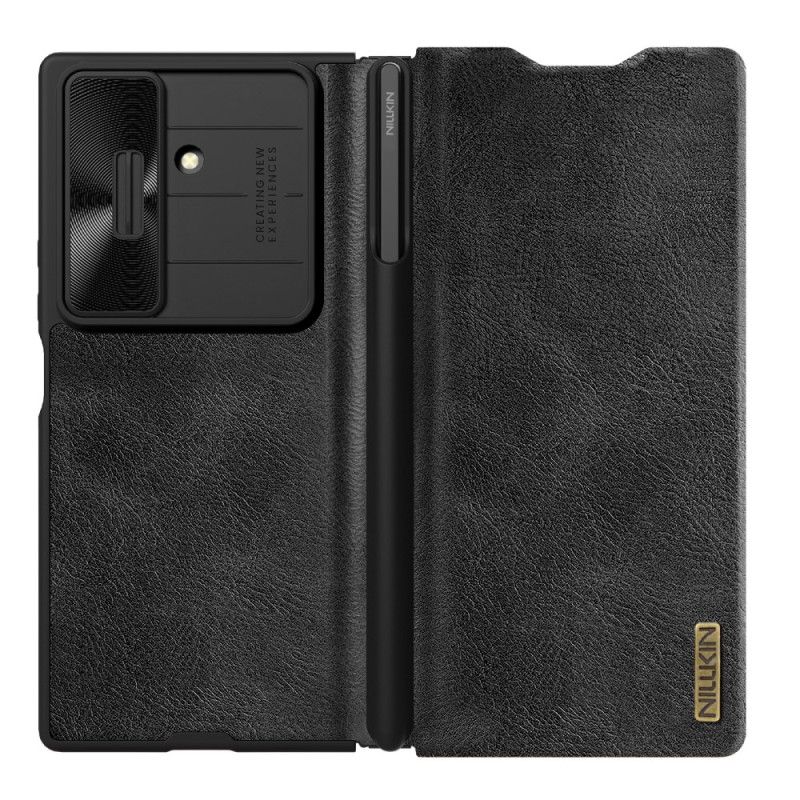 Læder Cover Samsung Galaxy Z Fold 7 Telefon Etui Qin Pro Serie Nillkin