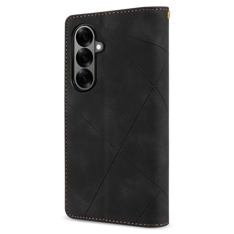 Læder Cover Samsung Galaxy Z Fold 7 Telefon Etui Tofarvet Pung