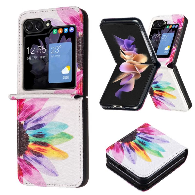 Cover Samsung Galaxy Z Flip 7 Fe Akvarelblomst