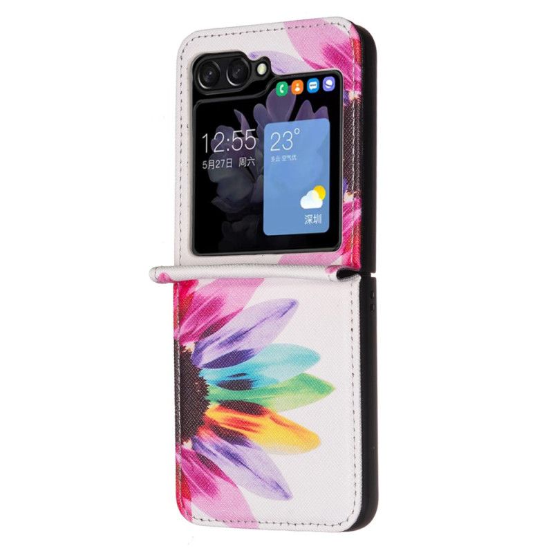 Cover Samsung Galaxy Z Flip 7 Fe Akvarelblomst