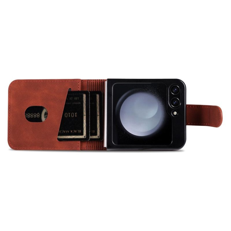 Cover Samsung Galaxy Z Flip 7 Fe Azns Kortholder I Kunstlæder