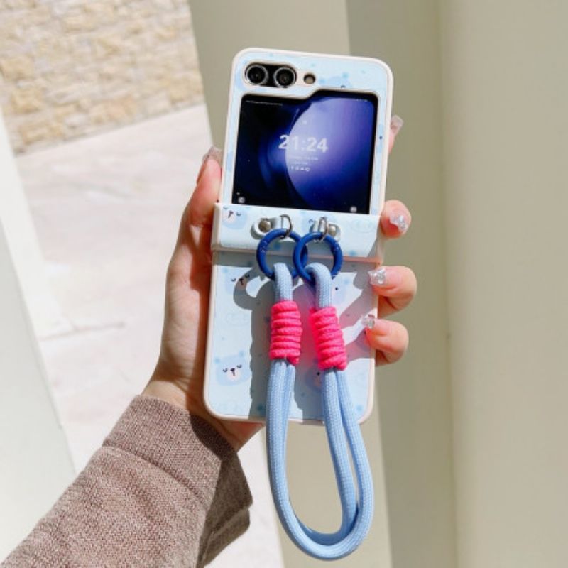 Cover Samsung Galaxy Z Flip 7 Fe Bjørnedesign Og Håndledsrem