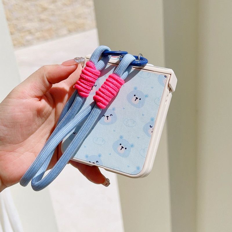 Cover Samsung Galaxy Z Flip 7 Fe Bjørnedesign Og Håndledsrem