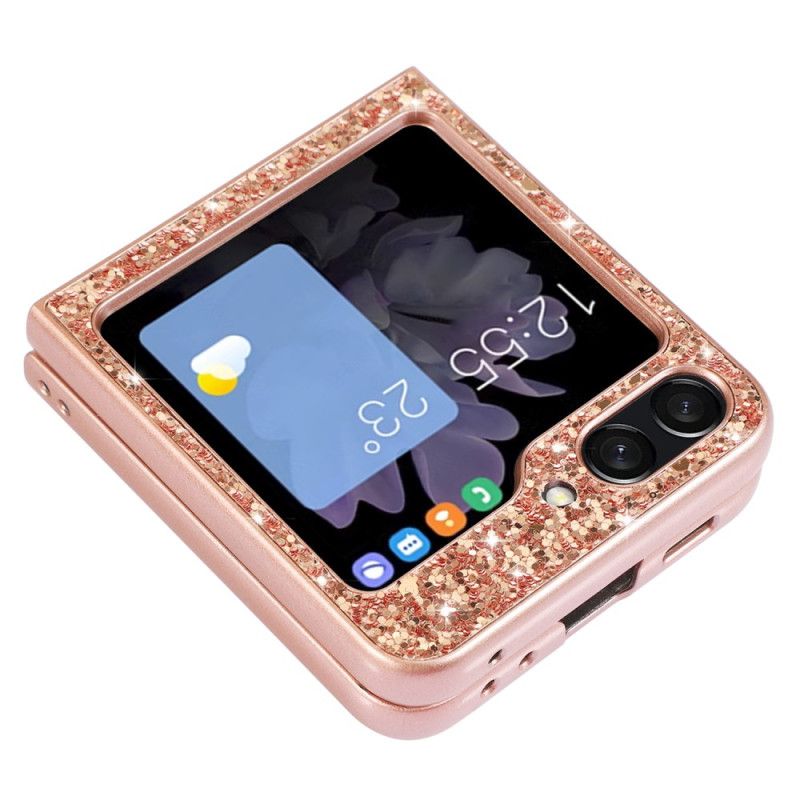Cover Samsung Galaxy Z Flip 7 Fe Glitter Finish