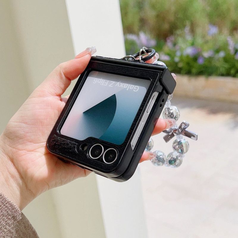 Cover Samsung Galaxy Z Flip 7 Fe Håndledsrem I Kunstlæder Og Smart Design